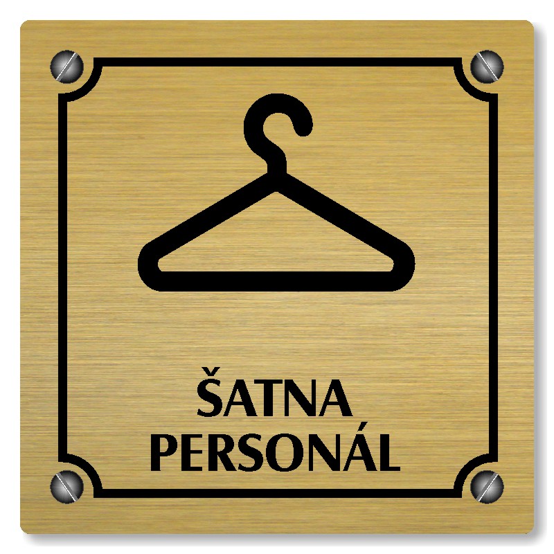 Šatna personál, 148x148mm, zlatá, Kansas